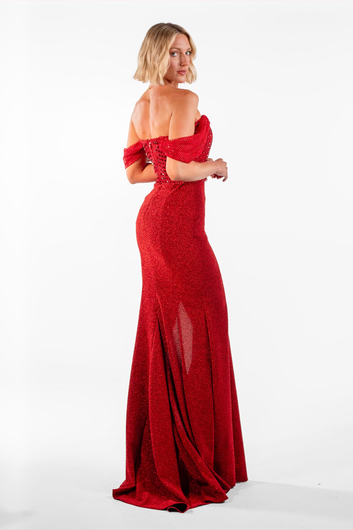 Stella Red Strapless Maxi Dress