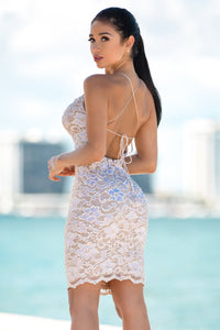 Magda Blush Cocktail Dress - Short Dress - BACCIO Couture