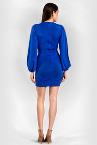 Paris Short Dress Royal Blue